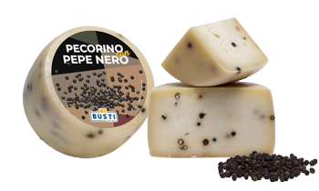 Pecorino Toscana m. sort peber 1/1 - ca. 1 kg.